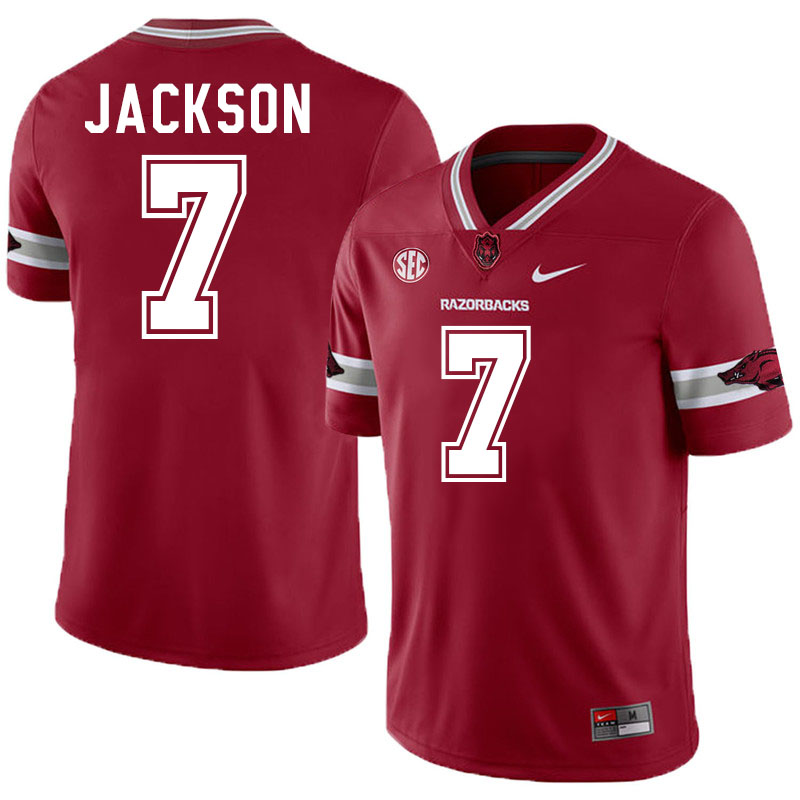 #7 KJ Jackson Arkansas Jersey,Arkansas Razorbacks College Football Jerseys Stitched-Alternate  #7 KJ Jackson Arkansas Jersey,Arkansas Razorbacks College Football Jerseys Stitched-Alternate